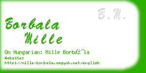 borbala mille business card